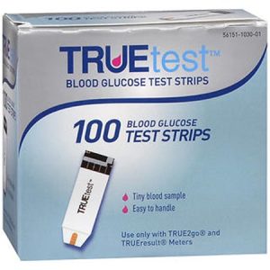 TrueTest Glucose Test Strips 100 Count