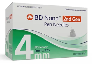BP Nano Pen Needles 4mm x 32G